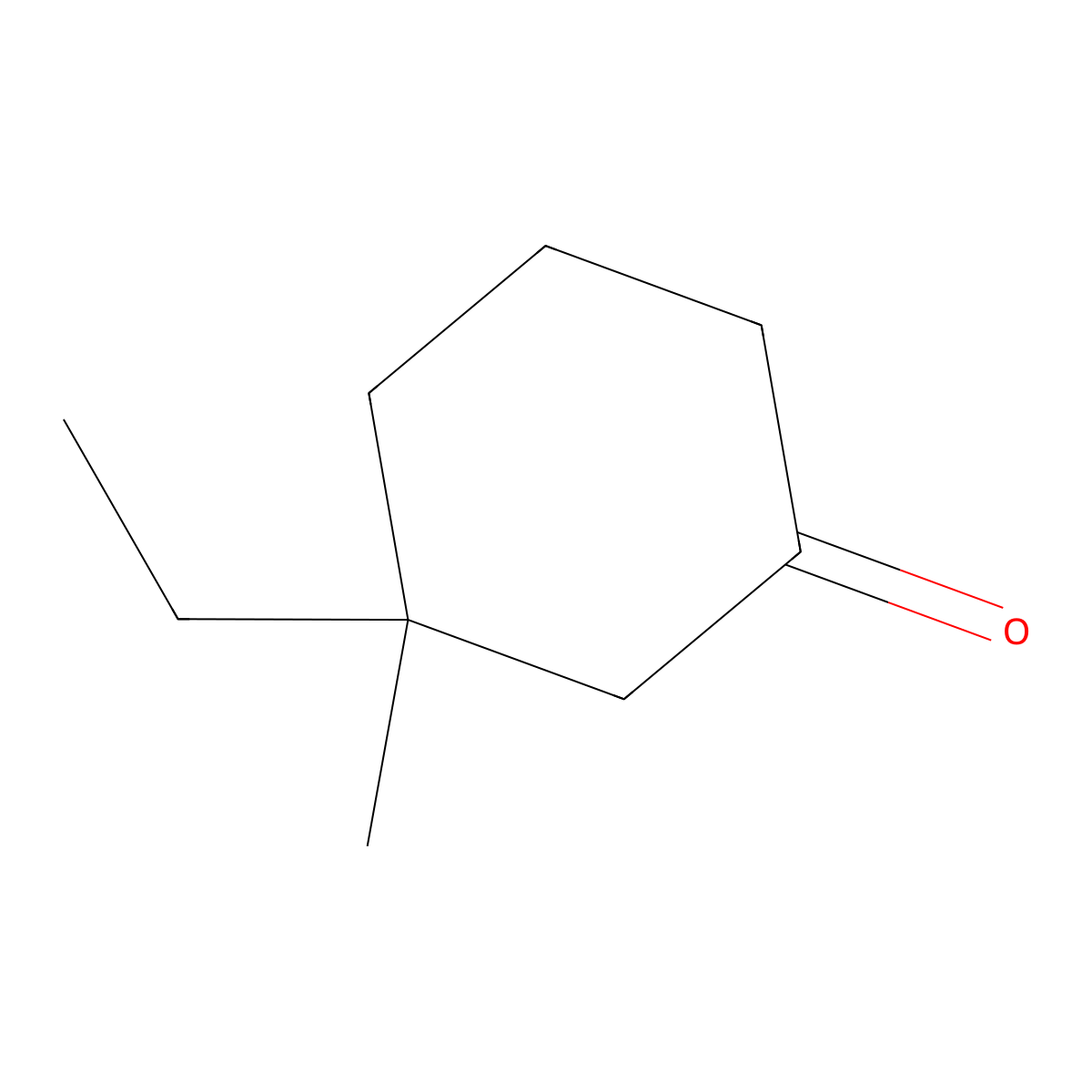3-Ethyl-3-methylcyclohexan-1-one molecular structure, CAS 152549-55-8