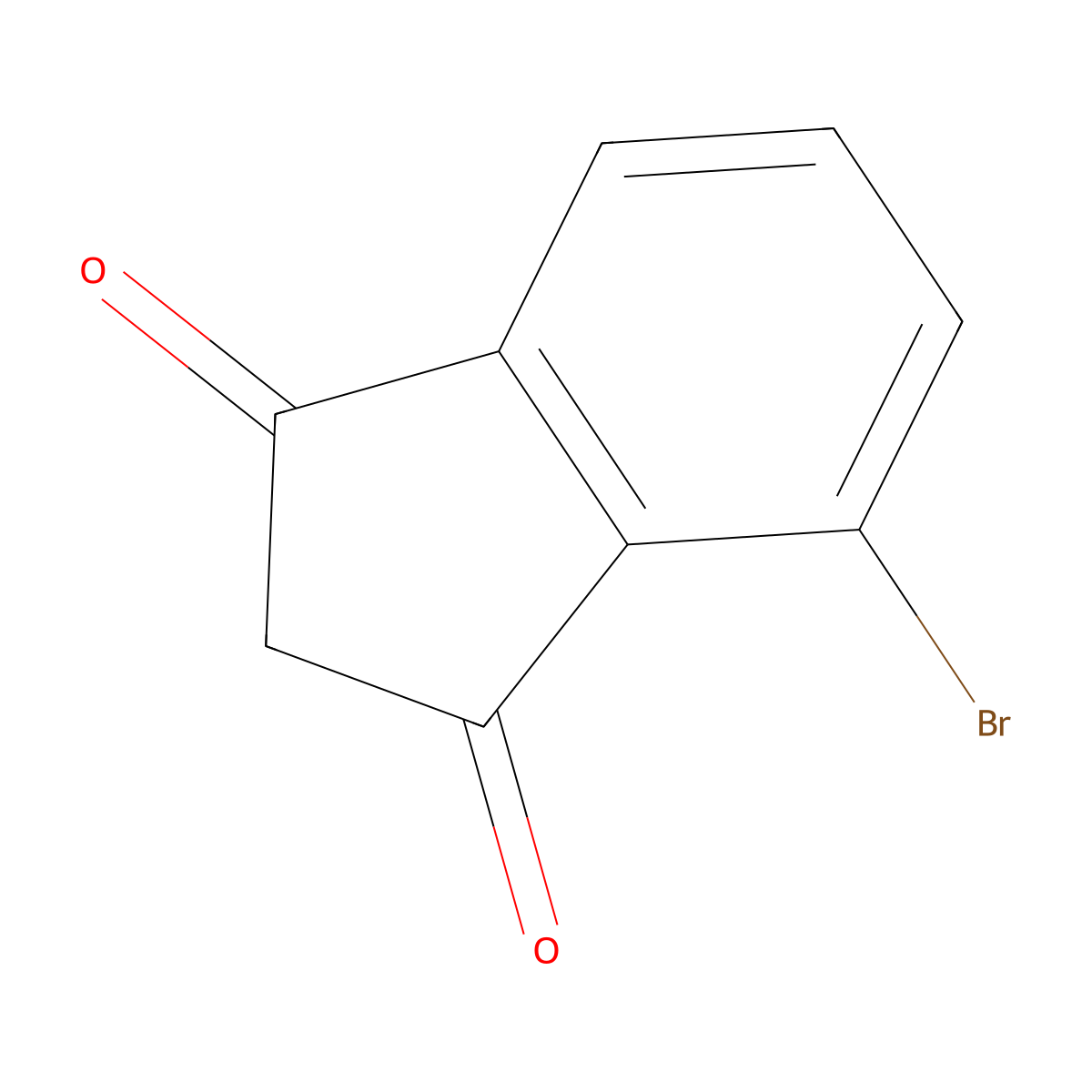 4-bromo-2,3-dihydro-1H-indene-1,3-dione molecular structure, CAS 15255-31-9