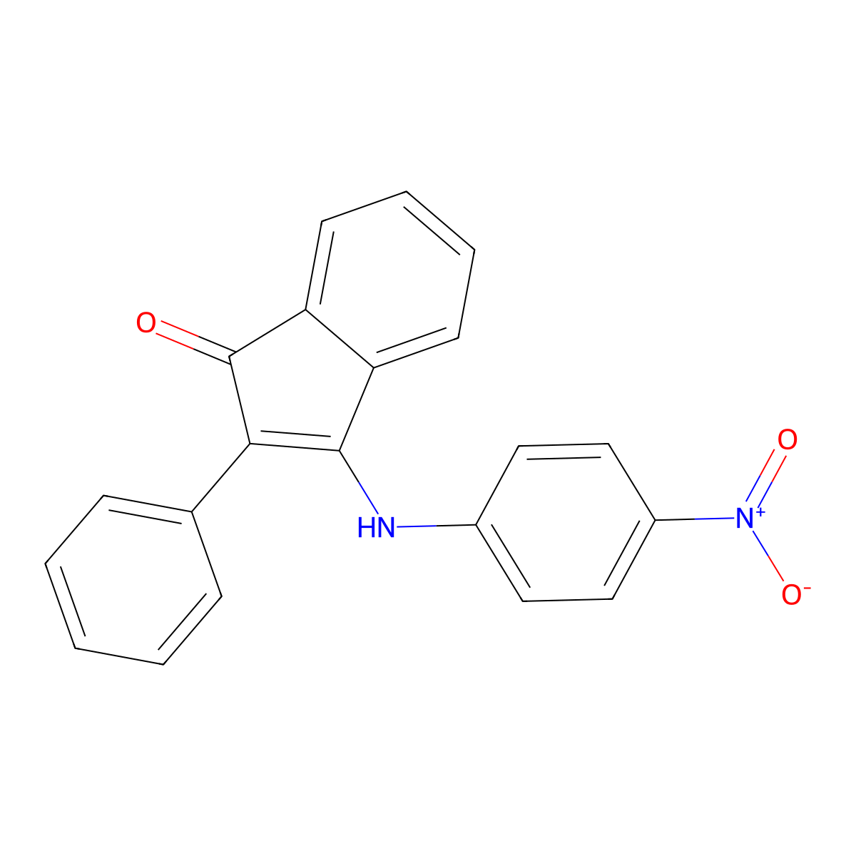 3-(4-nitroanilino)-2-phenyl-1H-inden-1-one molecular structure, CAS 15255-46-6