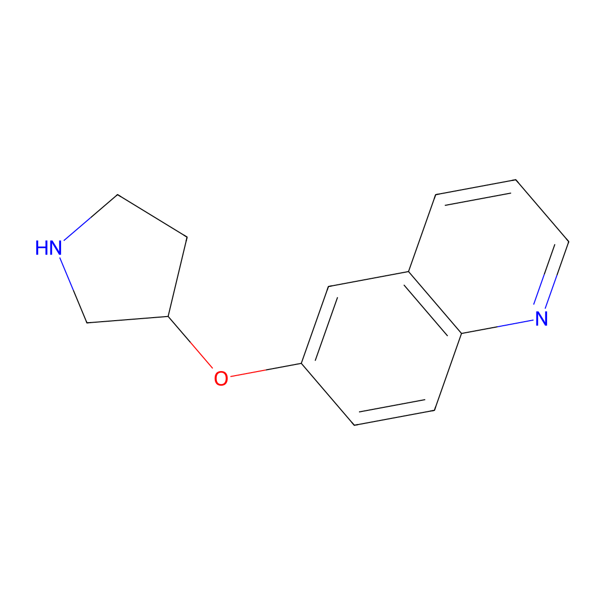 6-(Pyrrolidin-3-yloxy)quinoline molecular structure, CAS 1525502-12-8
