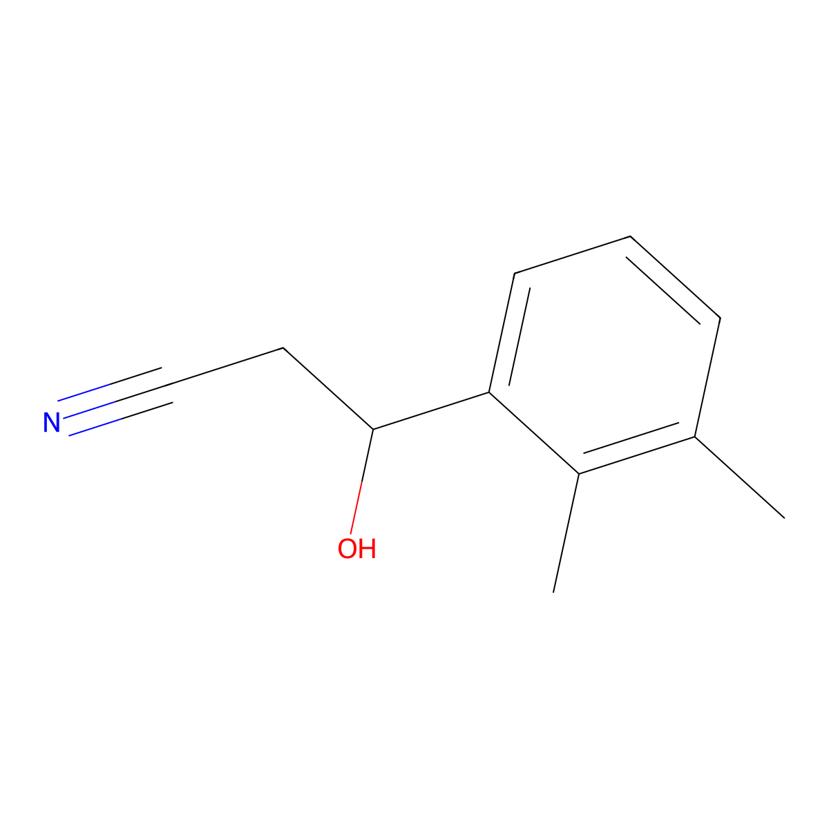 3-(2,3-Dimethylphenyl)-3-hydroxypropanenitrile molecular structure, CAS 1525512-15-5