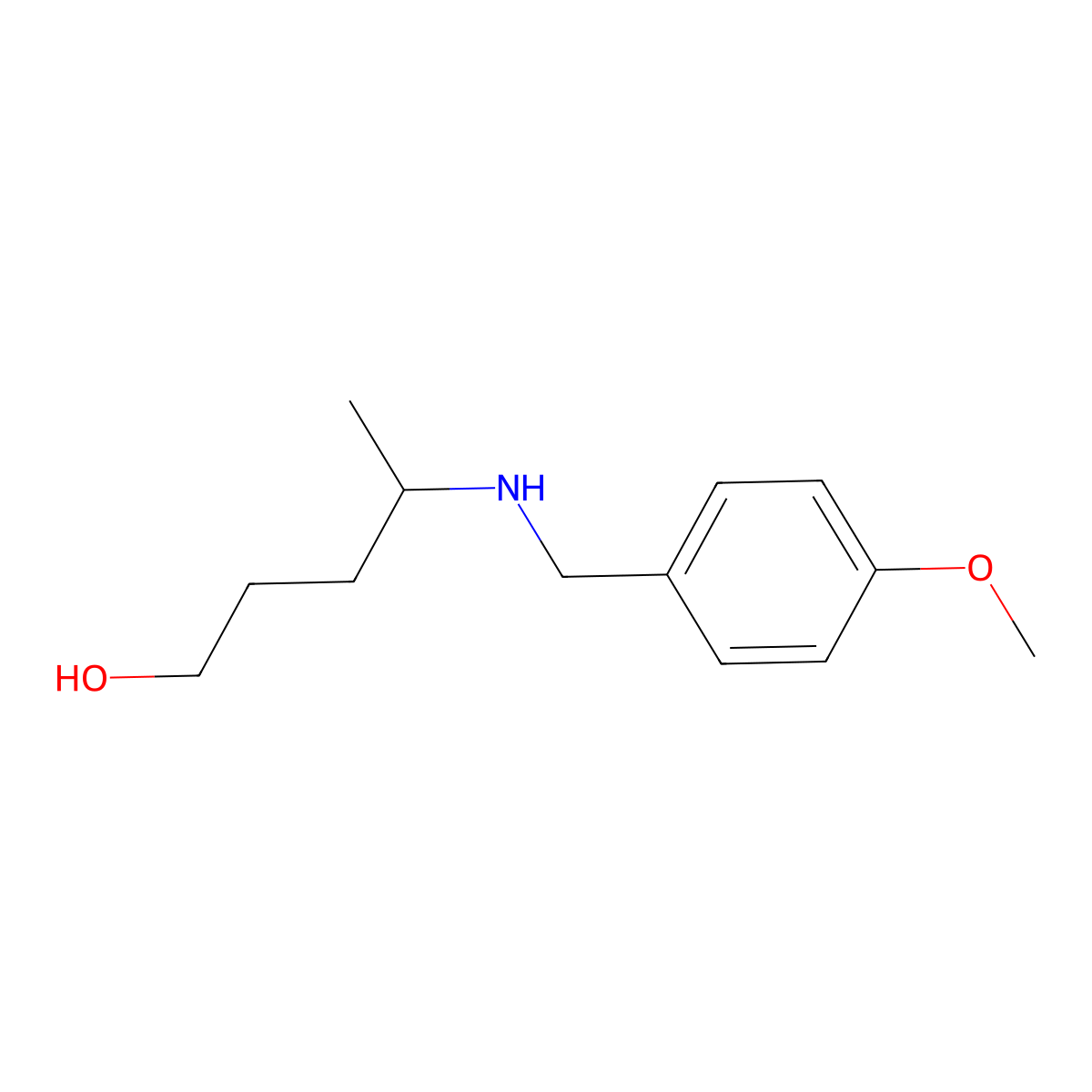 4-((4-Methoxybenzyl)amino)pentan-1-ol molecular structure, CAS 1525519-05-4