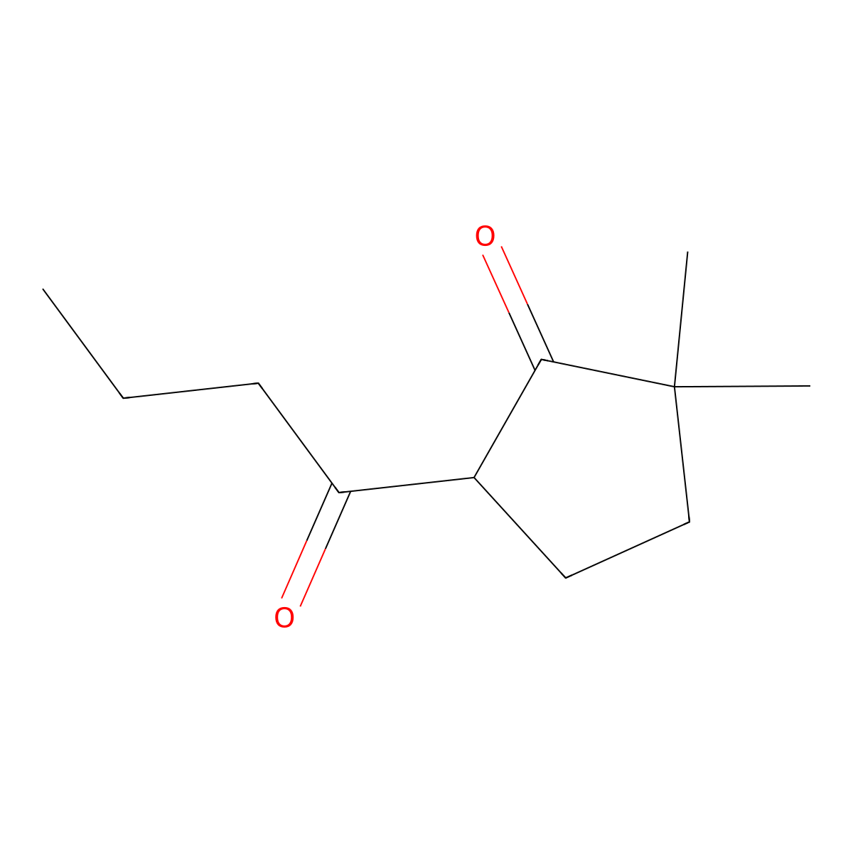 5-Butanoyl-2,2-dimethylcyclopentan-1-one molecular structure, CAS 1525522-06-8