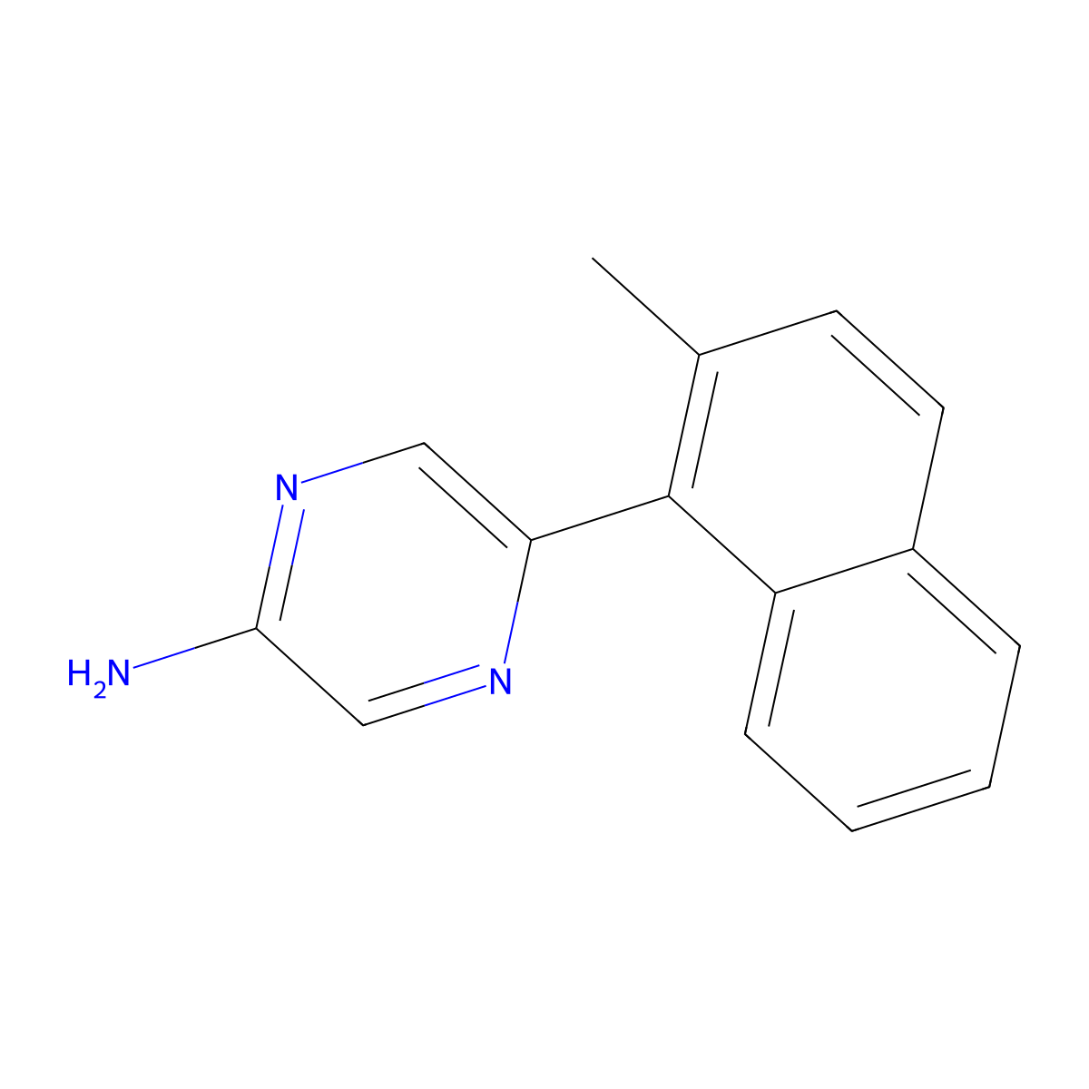 5-(2-Methyl-1-naphthalenyl)-2-pyrazinamine molecular structure, CAS 1525530-19-1