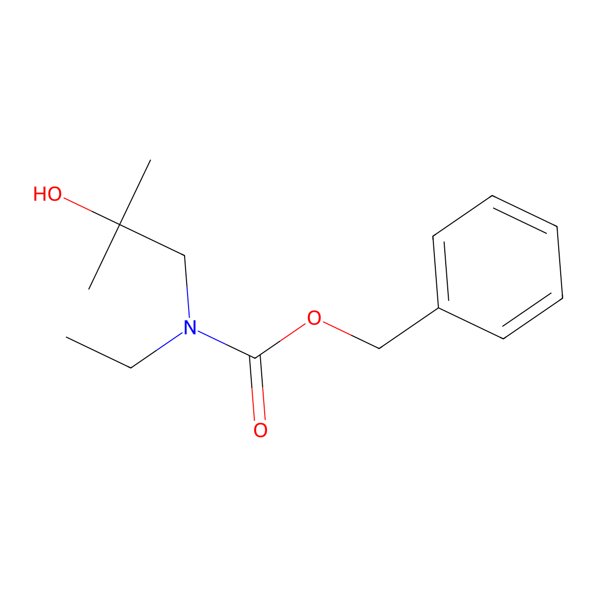 benzyl N-ethyl-N-(2-hydroxy-2-methylpropyl)carbamate molecular structure, CAS 1525531-03-6