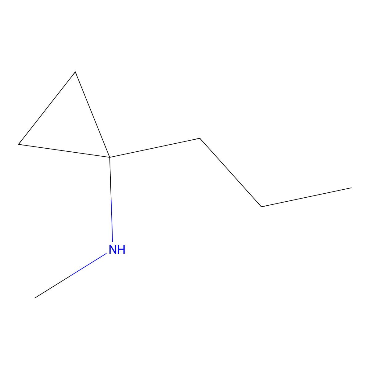 N-methyl-1-propylcyclopropan-1-amine molecular structure, CAS 1525532-90-4