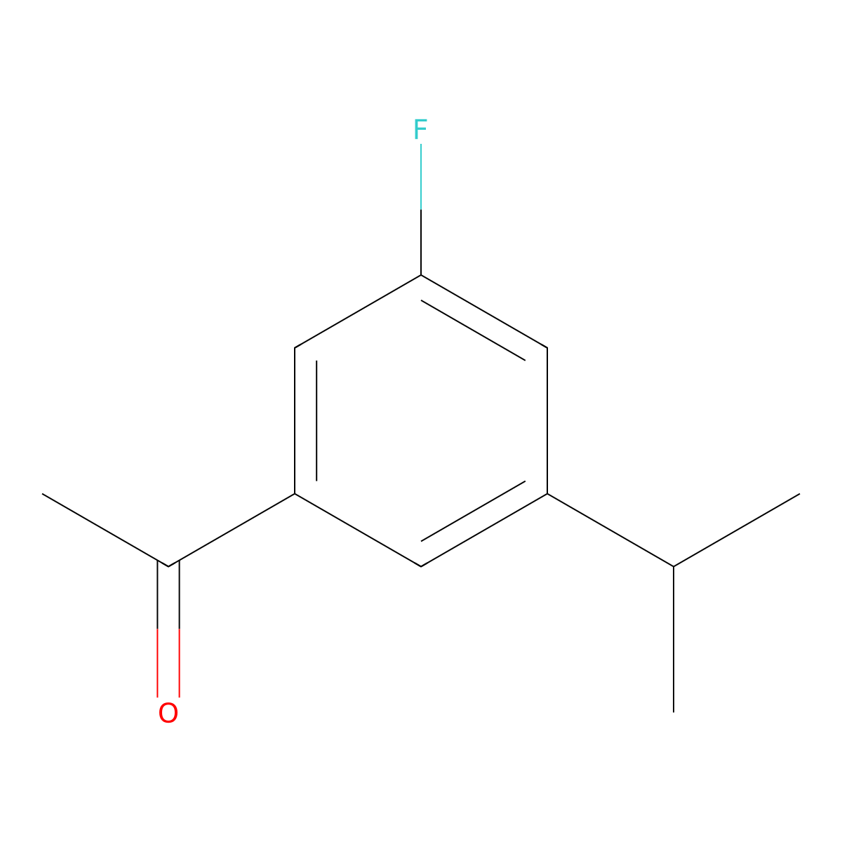 1-[3-Fluoro-5-(1-methylethyl)phenyl]ethanone molecular structure, CAS 1525535-26-5