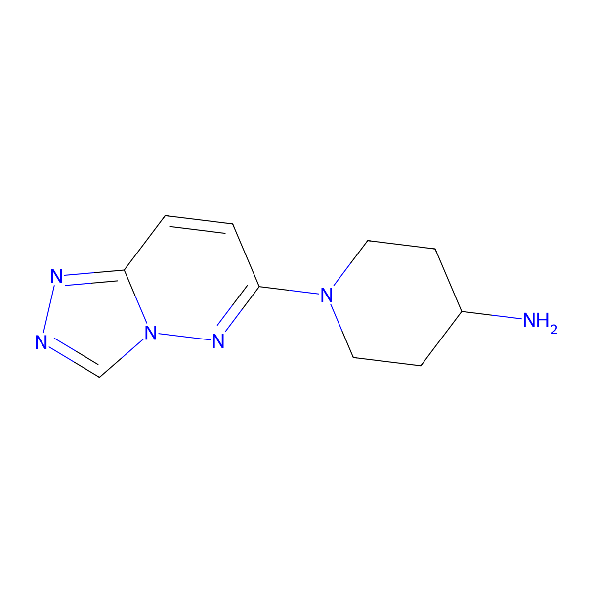1-[1,2,4]Triazolo[4,3-B]pyridazin-6-YL-piperidin-4-ylamine molecular structure, CAS 1525554-57-7