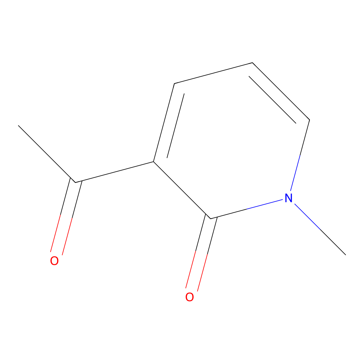 3-Acetyl-1-methylpyridin-2(1H)-one molecular structure, CAS 1525555-97-8