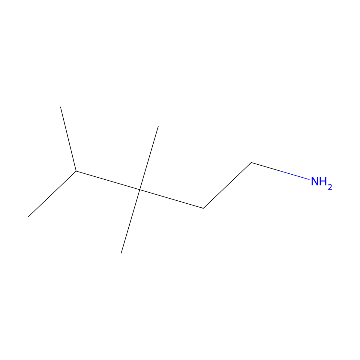 3,3,4-Trimethylpentan-1-amine molecular structure, CAS 1525574-78-0