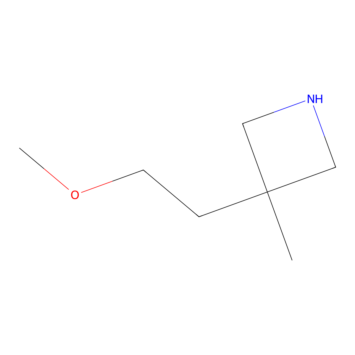 3-(2-Methoxyethyl)-3-methylazetidine molecular structure, CAS 1525584-83-1