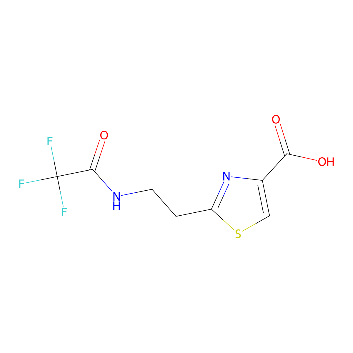 2-[2-(Trifluoroacetamido)ethyl]-1,3-thiazole-4-carboxylic acid molecular structure, CAS 1525597-82-3