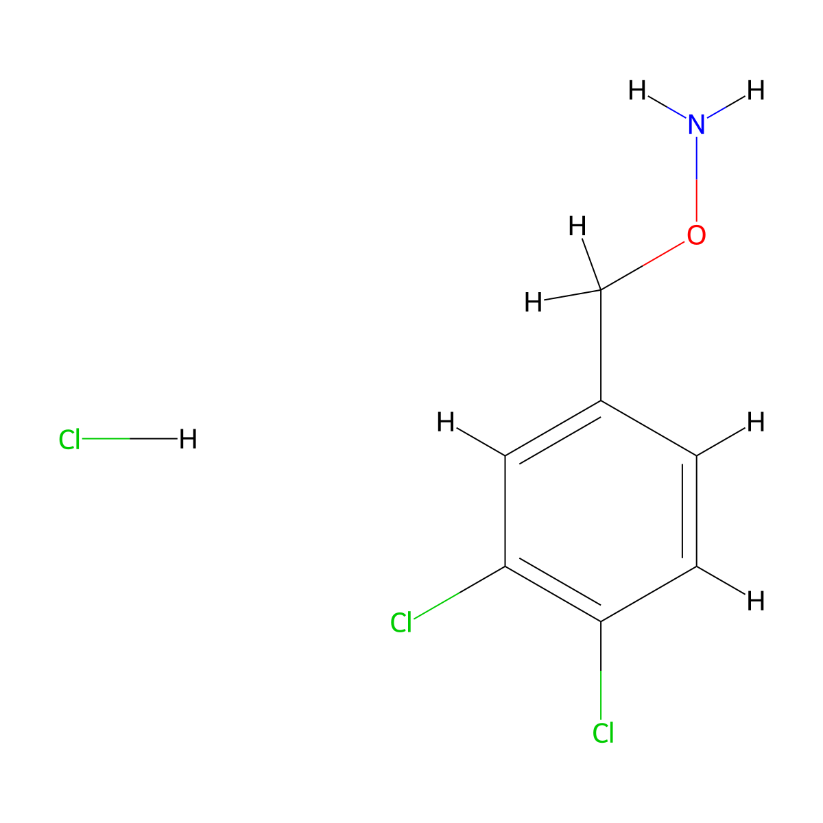 O-(3,4-Dichlorobenzyl)hydroxylamine hydrochloride molecular structure, CAS 15256-10-7