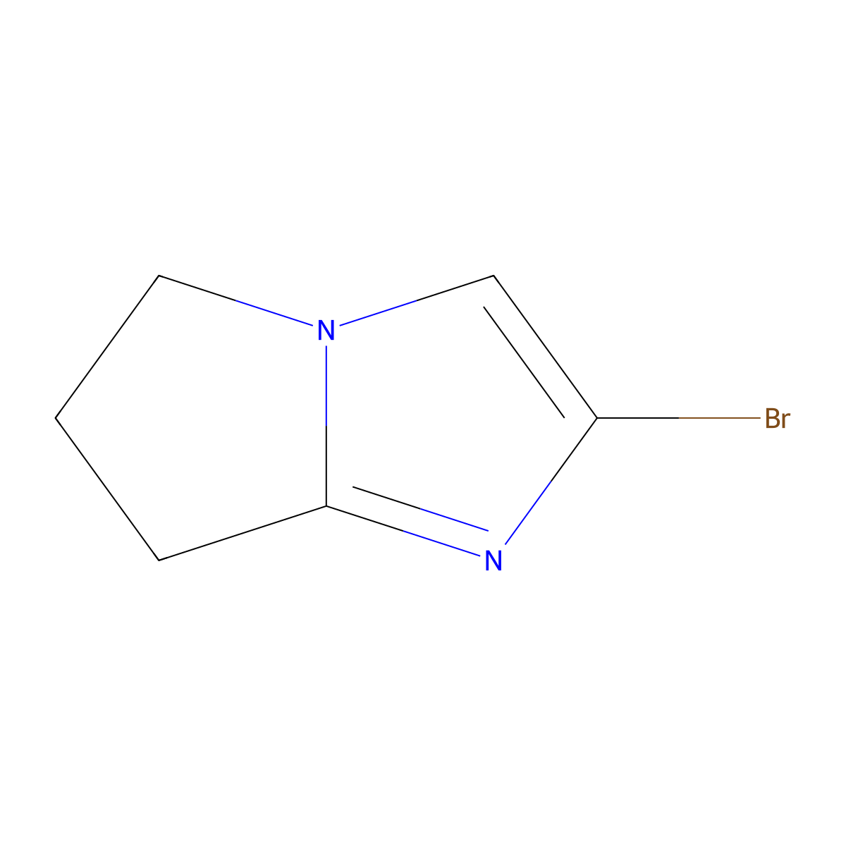 2-bromo-5H,6H,7H-pyrrolo(1,2-a)imidazole molecular structure, CAS 1525619-20-8