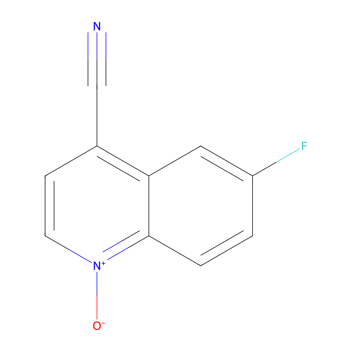 6-Fluoro-4-cyanoquinoline N-oxide molecular structure, CAS 152562-07-7