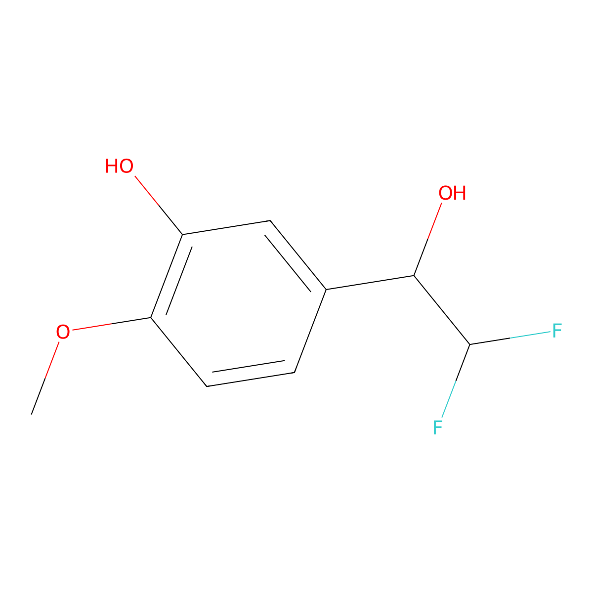 5-(2,2-Difluoro-1-hydroxyethyl)-2-methoxyphenol molecular structure, CAS 1525629-68-8
