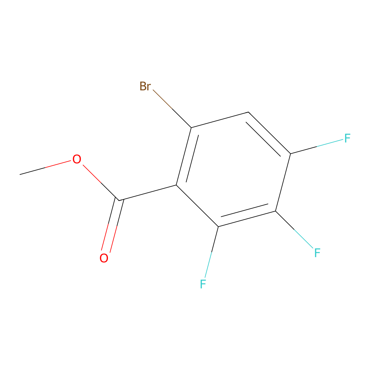 Methyl 6-bromo-2,3,4-trifluorobenzoate molecular structure, CAS 1525649-77-7