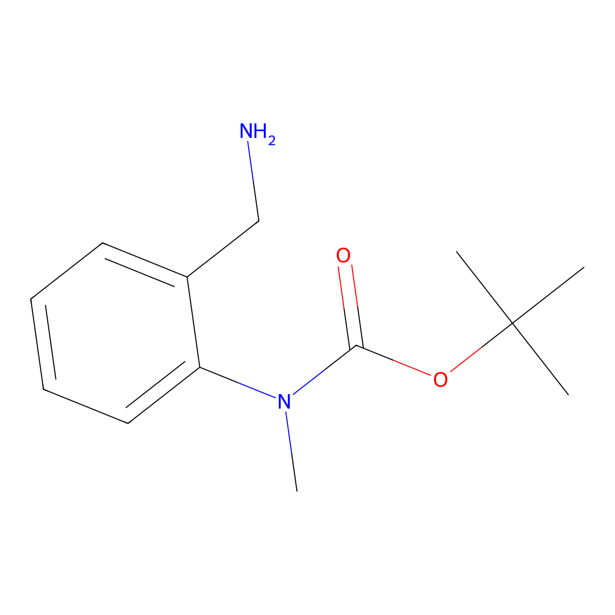 tert-butyl N-[2-(aminomethyl)phenyl]-N-methylcarbamate molecular structure, CAS 1525650-95-6