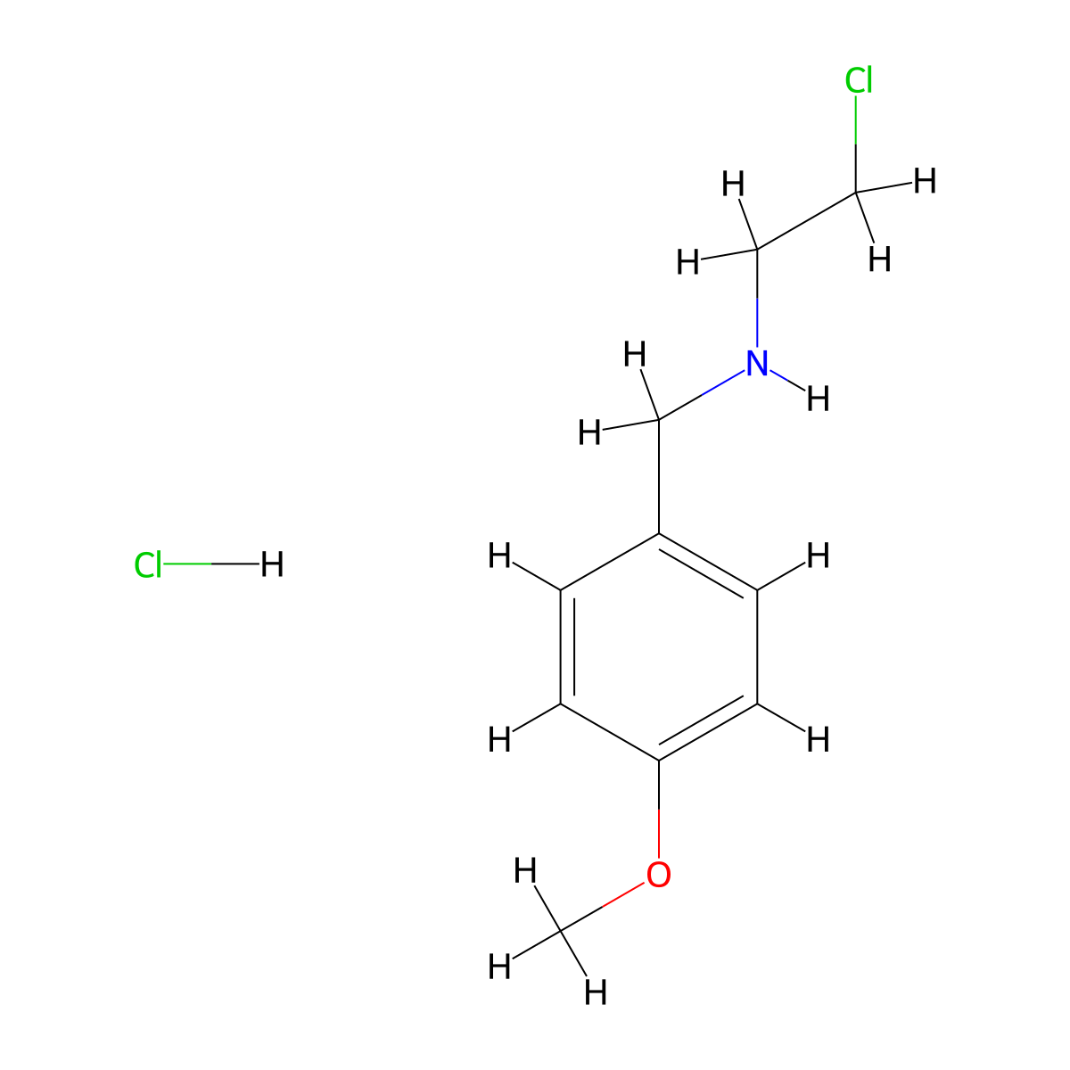 (2-Chloro-ethyl)-(4-methoxy-benzyl)-amine hydrochloride molecular structure, CAS 15257-66-6