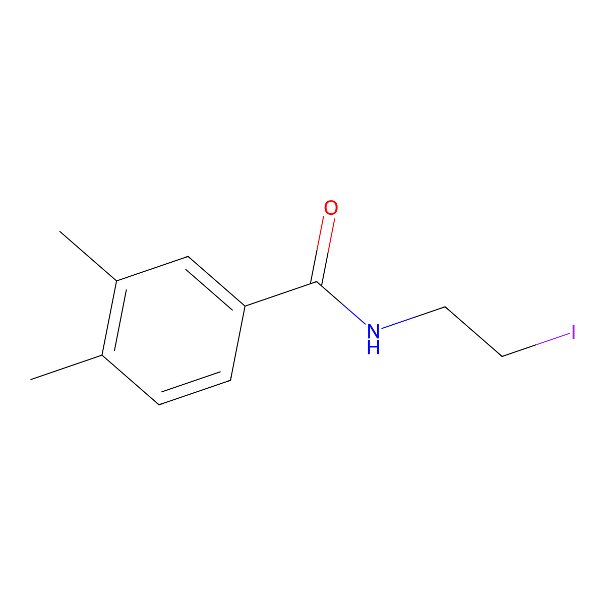 n-(2-Iodoethyl)-3,4-dimethylbenzamide molecular structure, CAS 15257-85-9