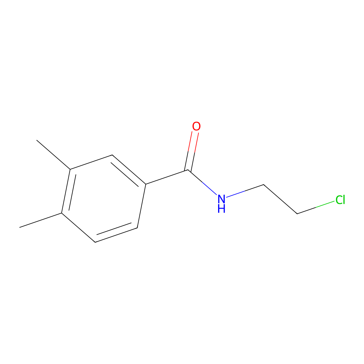 N-(2-Chloroethyl)-3,4-dimethylbenzamide molecular structure, CAS 15257-87-1