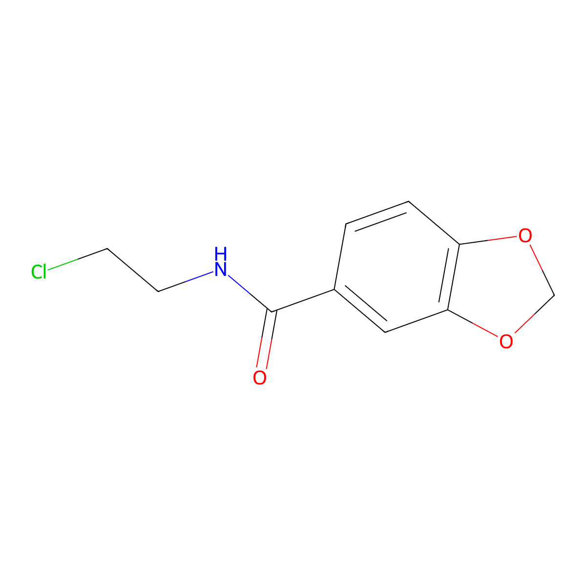 n-(2-Chloroethyl)-1,3-benzodioxole-5-carboxamide molecular structure, CAS 15257-94-0