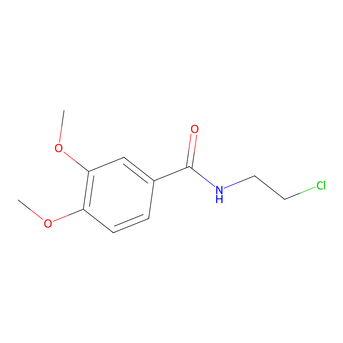 N-(2-chloroethyl)-3,4-dimethoxybenzamide molecular structure, CAS 15257-97-3