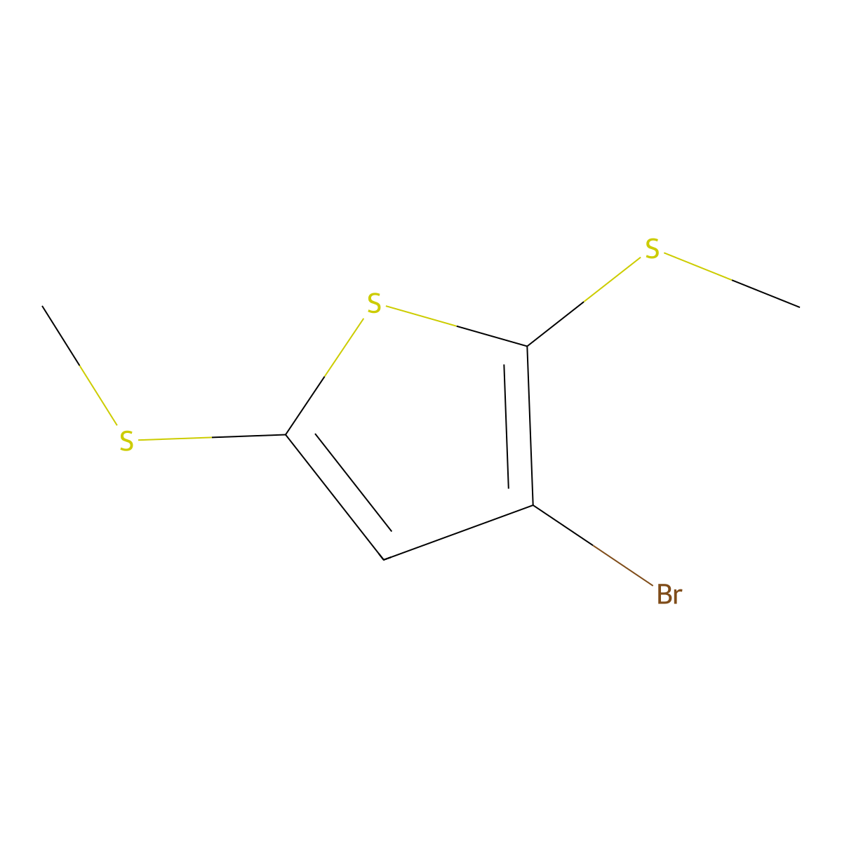 3-Bromo-2,5-bis(methylthio)thiophene molecular structure, CAS 152570-31-5