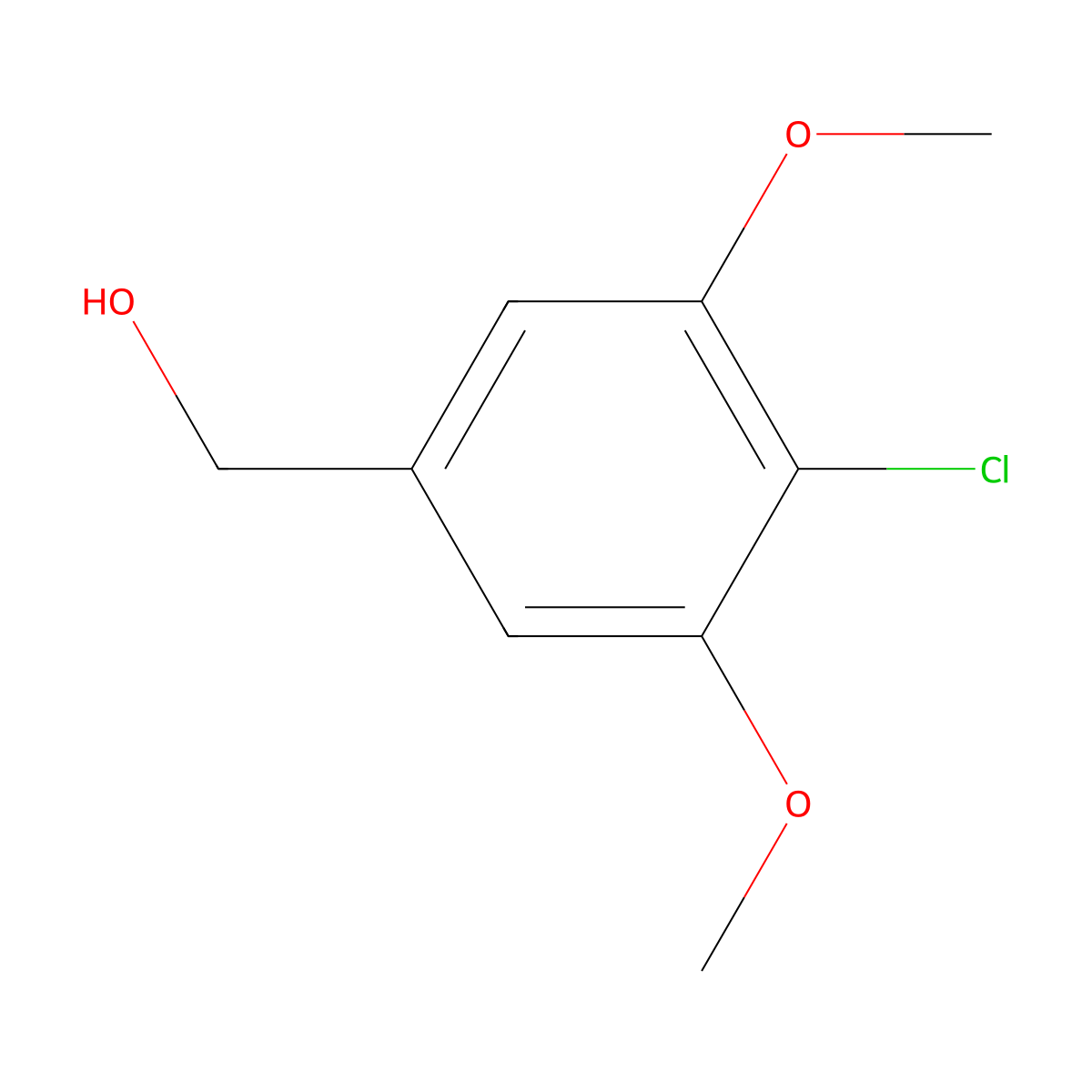4-Chloro-3,5-dimethoxybenzyl alcohol molecular structure, CAS 152570-76-8