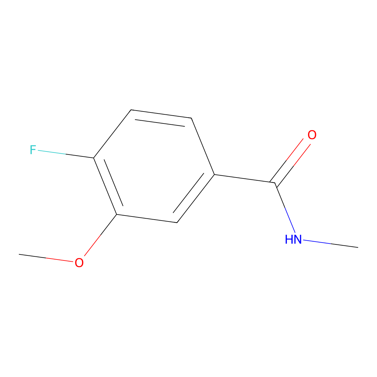 4-fluoro-3-methoxy-N-methylbenzamide molecular structure, CAS 1525711-25-4