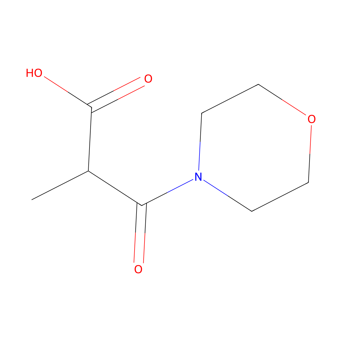 2-Methyl-3-(morpholin-4-yl)-3-oxopropanoic acid molecular structure, CAS 1525711-62-9