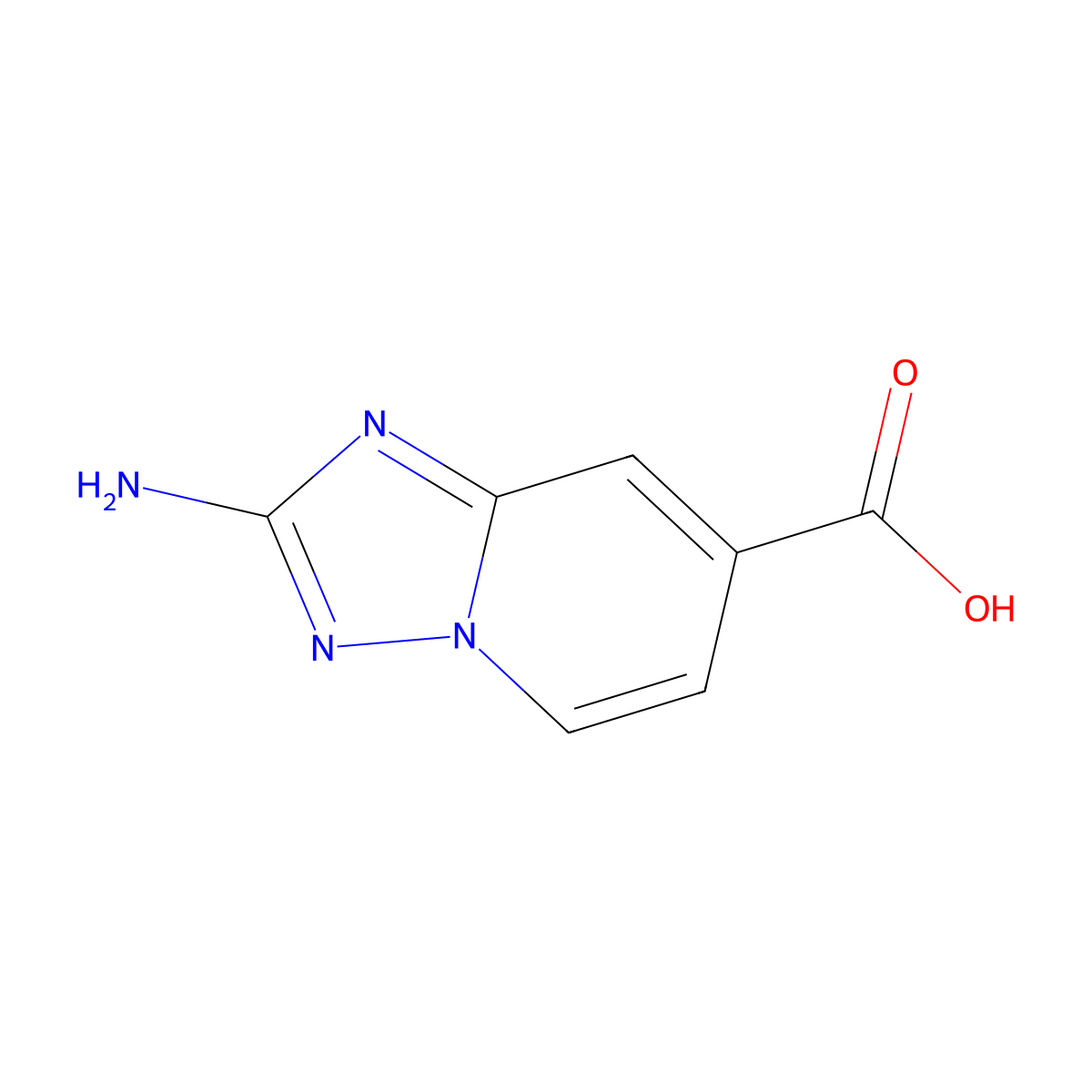 2-Amino-[1,2,4]triazolo[1,5-a]pyridine-7-carboxylic acid molecular structure, CAS 1525718-71-1