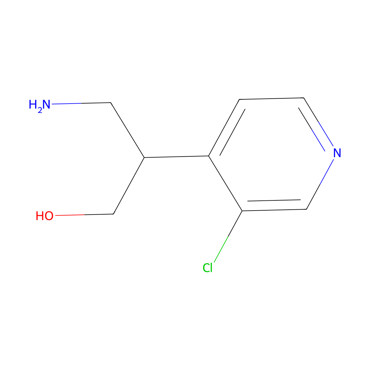 3-Amino-2-(3-chloropyridin-4-yl)propan-1-ol molecular structure, CAS 1525718-82-4
