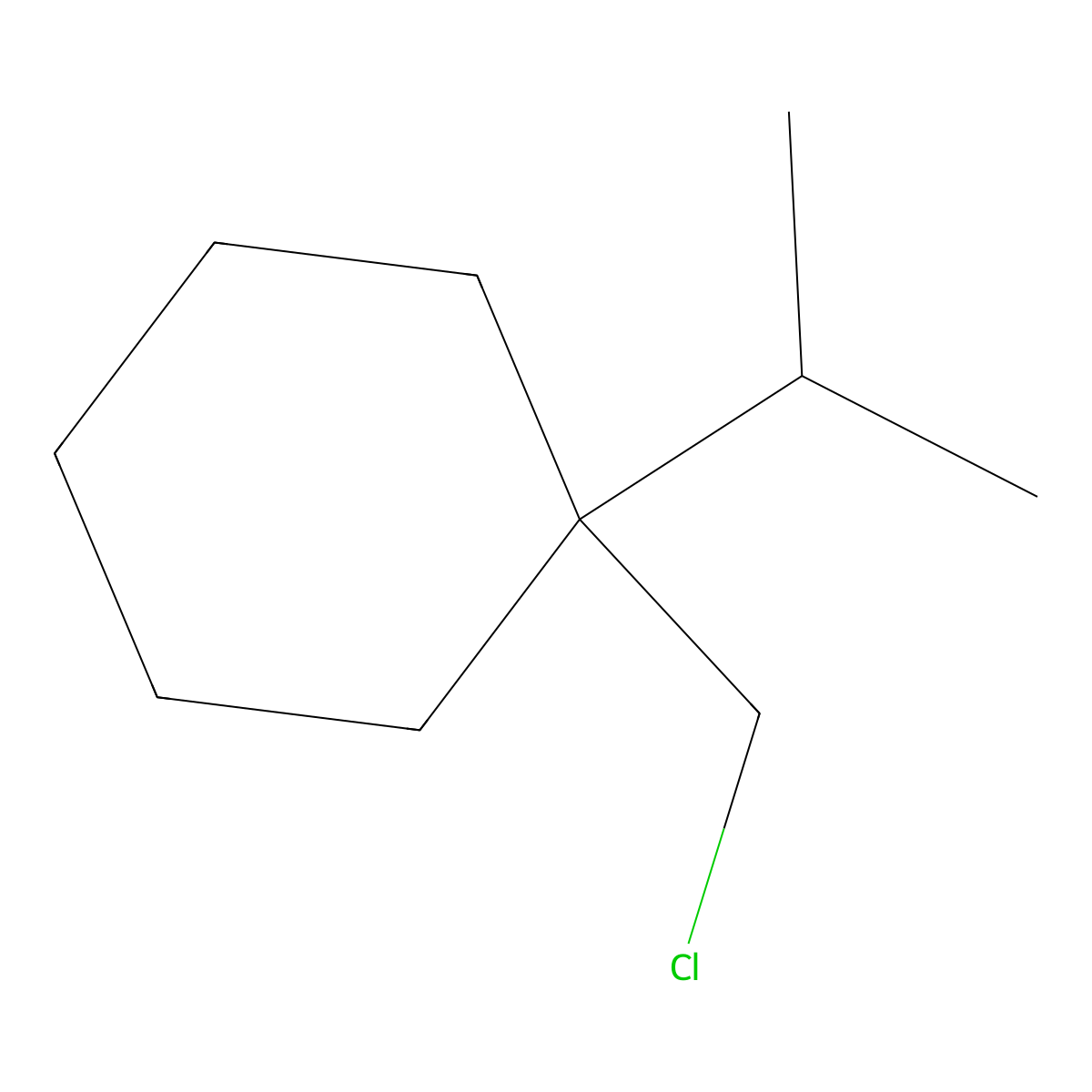 1-(Chloromethyl)-1-(propan-2-yl)cyclohexane molecular structure, CAS 1525723-37-8