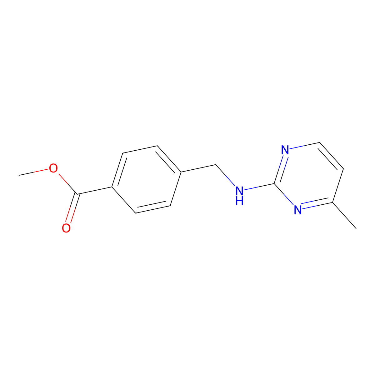 Methyl 4-{[(4-methylpyrimidin-2-yl)amino]methyl}benzoate molecular structure, CAS 1525725-42-1