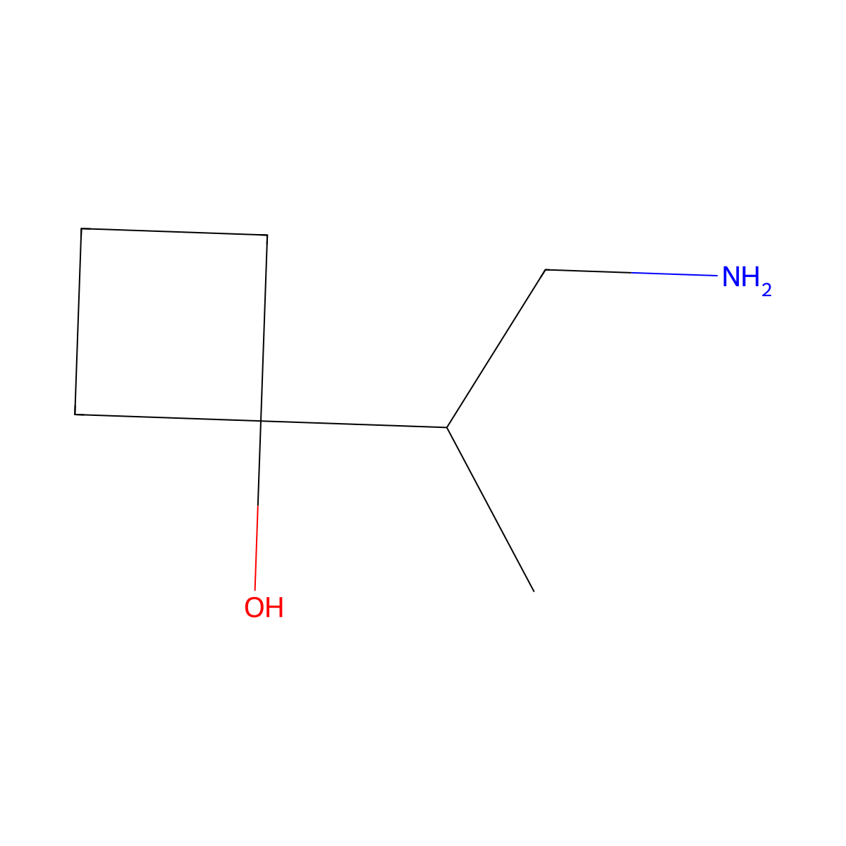 1-(1-Aminopropan-2-yl)cyclobutan-1-ol molecular structure, CAS 1525738-71-9
