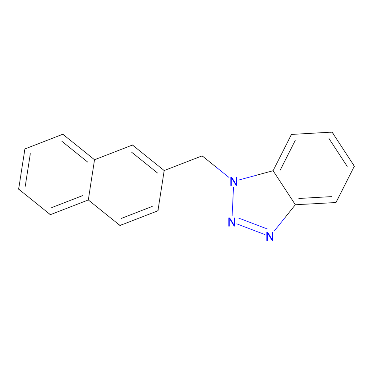 1-(Naphthalen-2-ylmethyl)benzotriazole molecular structure, CAS 152574-67-9