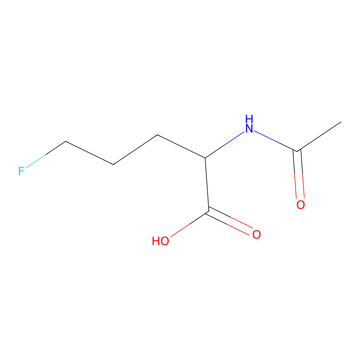 2-Acetamido-5-fluoropentanoic acid molecular structure, CAS 1525740-24-2