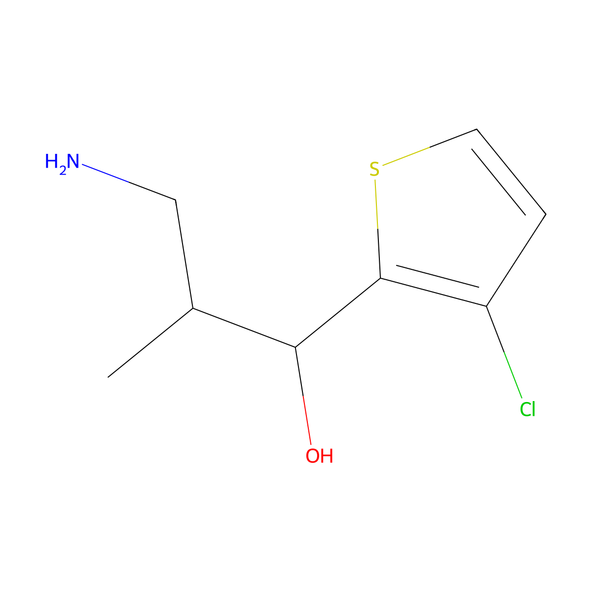 3-Amino-1-(3-chlorothiophen-2-YL)-2-methylpropan-1-OL molecular structure, CAS 1525743-97-8
