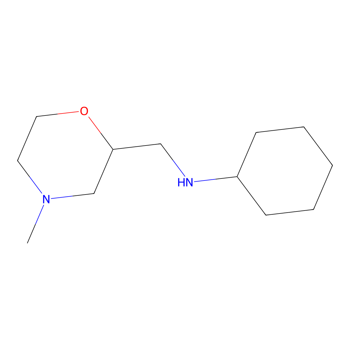 N-[(4-Methylmorpholin-2-yl)methyl]cyclohexanamine molecular structure, CAS 1525750-34-8