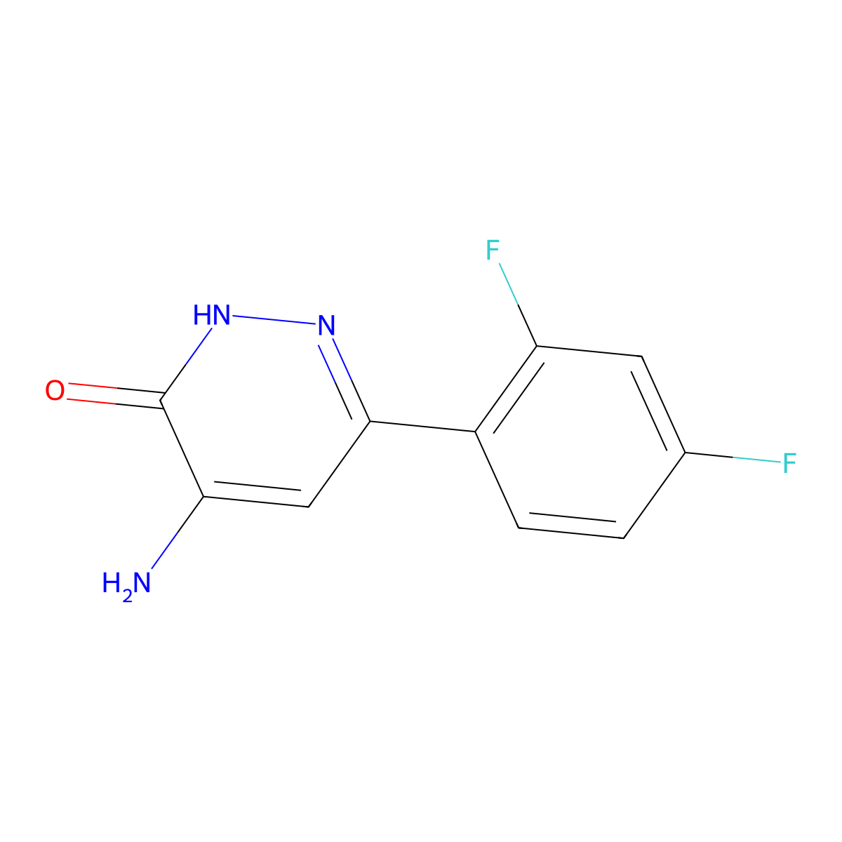 4-Amino-6-(2,4-difluorophenyl)pyridazin-3-ol molecular structure, CAS 1525750-94-0