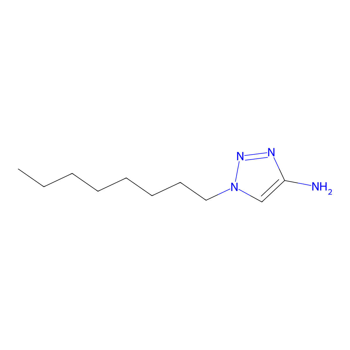1-Octyl-1h-1,2,3-triazol-4-amine molecular structure, CAS 1525754-84-0