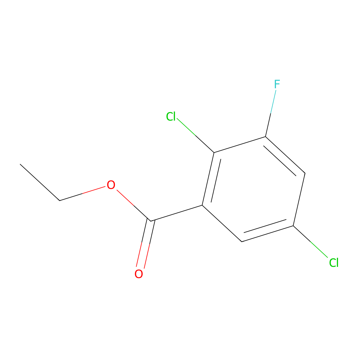 Ethyl 2,5-dichloro-3-fluorobenzoate molecular structure, CAS 1525757-03-2