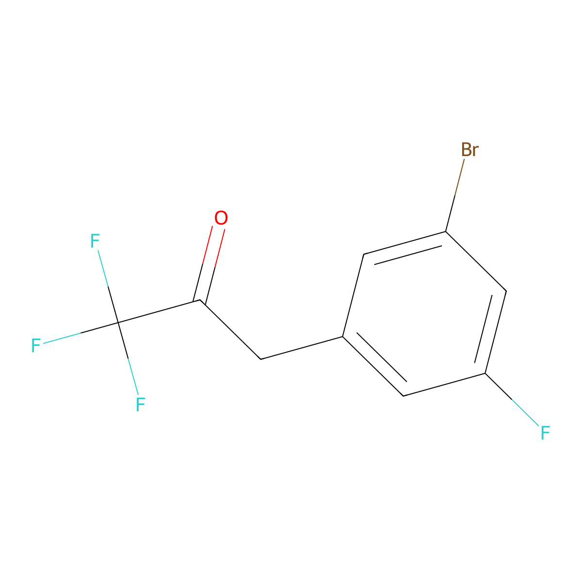 3-(3-Bromo-5-fluorophenyl)-1,1,1-trifluoropropan-2-one molecular structure, CAS 1525763-88-5