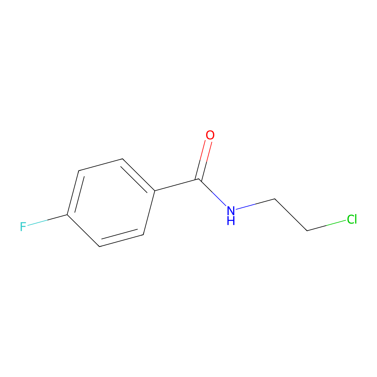 N-(2-Chloroethyl)-p-fluorobenzamide molecular structure, CAS 15258-01-2