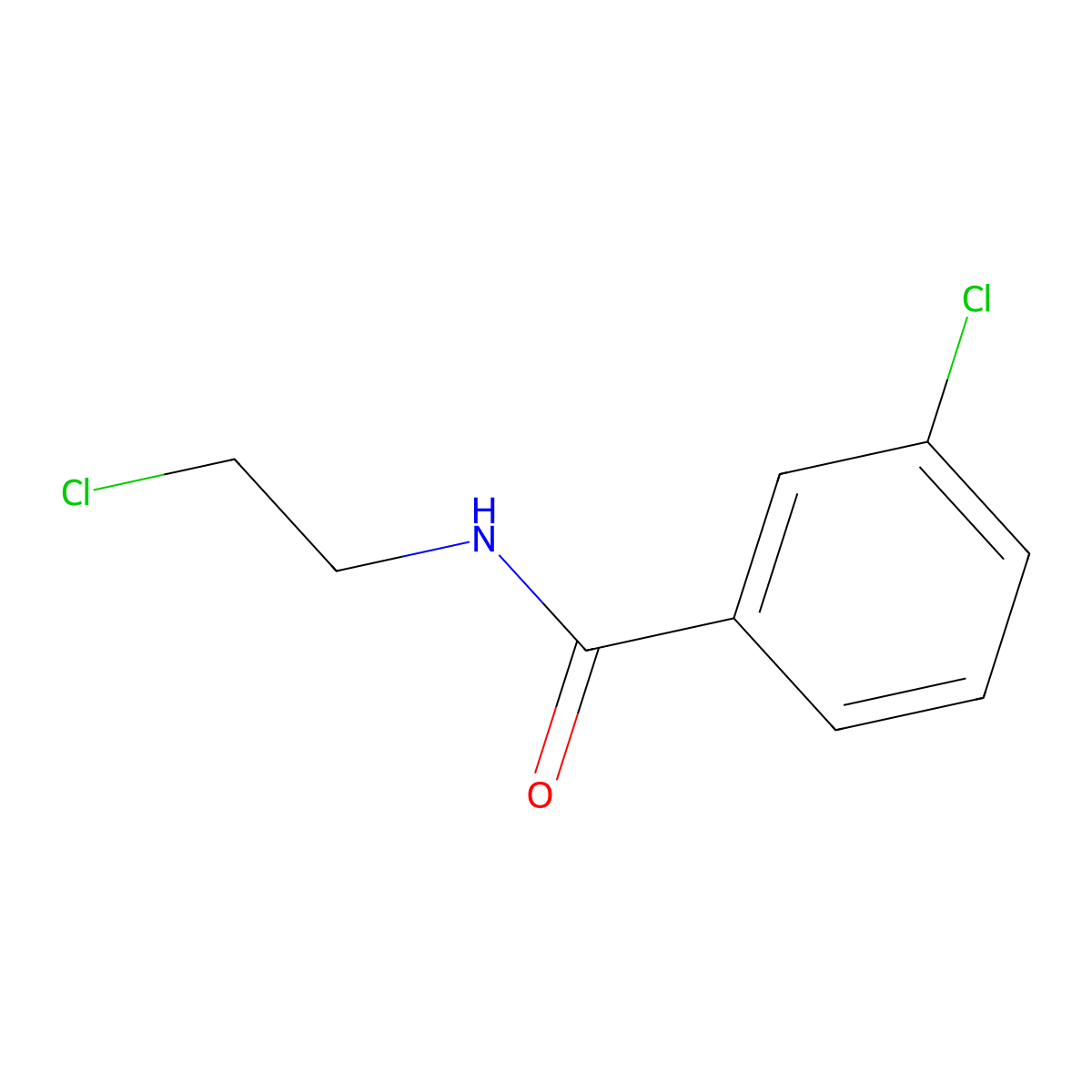 3-Chloro-n-(2-chloroethyl)benzamide molecular structure, CAS 15258-03-4