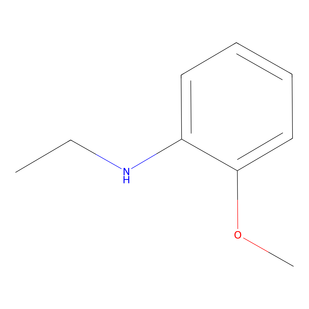 N-ethyl-2-methoxyaniline molecular structure, CAS 15258-43-2