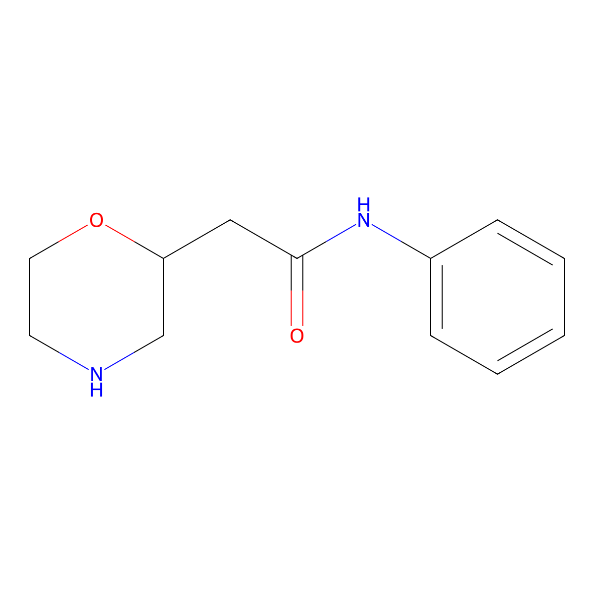 2-(Morpholin-2-YL)-N-phenylacetamide molecular structure, CAS 1525818-37-4