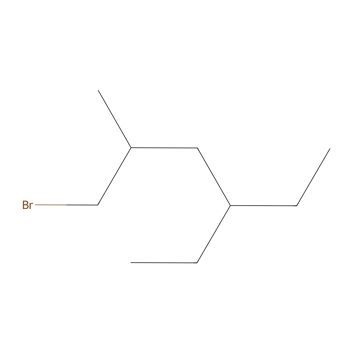 1-Bromo-4-ethyl-2-methylhexane molecular structure, CAS 1525818-86-3