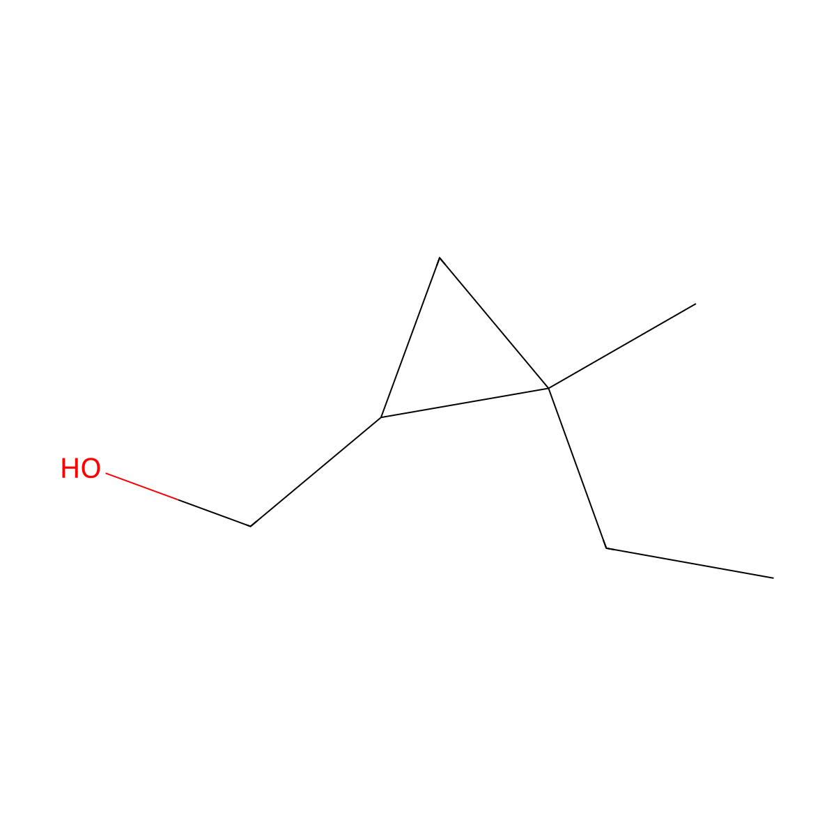 (2-Ethyl-2-methylcyclopropyl)methanol molecular structure, CAS 1525829-36-0